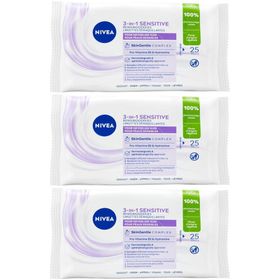Nivea 3-in-1 Sensitive Reinigingsdoekjes