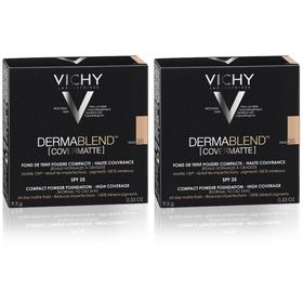 Vichy Dermablend™ Covermatte 35 Sand | Fond de Teint Poudre pour Peaux Normales à Grasses | À Base de Talc et Perlite