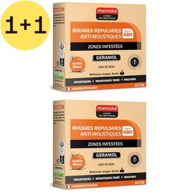 Manouka Bougie Anti-Moustiques Vanille-Monoï