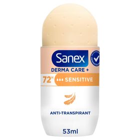 Sanex Derma Care+ Sensitive 72h | Anti-transpirant Deodorant Roller | Peau Sensible