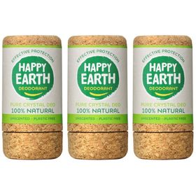 Happy Earth 100% Natuurlijke Geurloze Deodorant Stick Pure Crystal