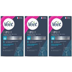 Veet Expert Bandes de Cire Maillot Peau Sensible