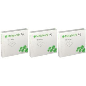 Melgisorb Ag Compresses Steriles 10 x 10Cm