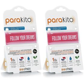 ParaKito Bracelet Anti-Muggen Volwassenen Follow your Dreams Fuchsia