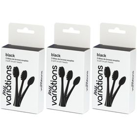 MyVariations Pack 3 Têtes de Brosse - Onyx-Black