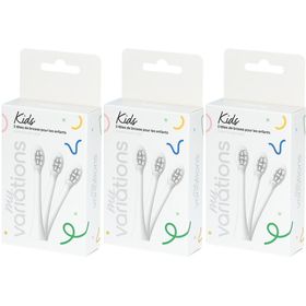 MyVariations Pack 3 Têtes de Brosse - Enfant- White