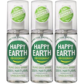 Happy Earth Déodorant Spray Sans Parfum 100% Naturel