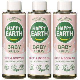 Happy Earth Huile Visage & Corps Naturelle 100% Bébé & Enfants