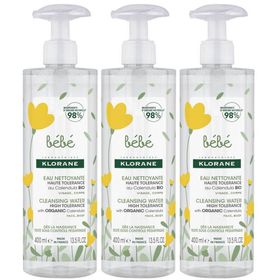 Klorane Baby BIO Calendula Reinigingswater Hoge Tolerantie Gezicht en Lichaam