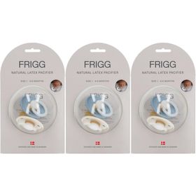 FRIGG Latex Fopspeen Rope Night Stone - Cream 0-6 Maanden