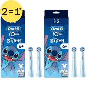Oral-B iO Kids 6+ Disney Stitch 2 Opzetborstels voor elektrische tandenborstel | 2=1*