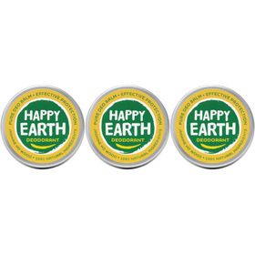 Happy Earth Baume Déodorant Naturel 100% Jasmin & Bois de Hô