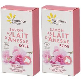 Fleurance Nature Savon au Lait d'Ânesse Rose Bio