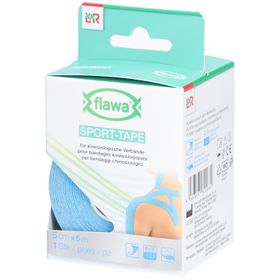 flawa® Sport Tape voor kinesiologieverbanden 5 cm x 5 m blauw