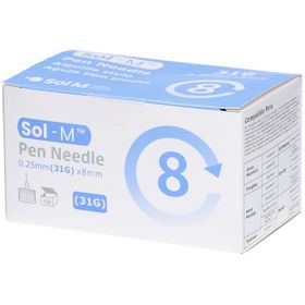 Sol-M Aiguilles stylo 0.25mm x 8mm (31G)