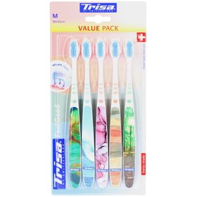 Brosse à dents Trisa bien-être Medium - pack de 5
