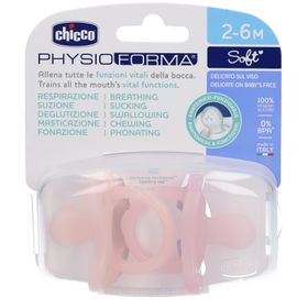 CHICCO Physioforma Fysiologische fopspeen Zacht Roze 2-6m