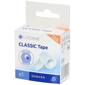 LIVSANE Classic Tape: Medisch plakband 2,5 cm x 5 m