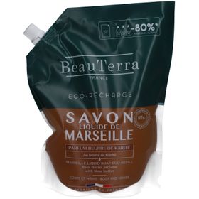 Beauterra Savon Liquide de Marseille Parfum Beurre de Karité Recharge