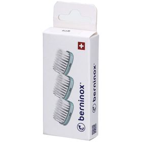 Berninox 3 x têtes de brosse de rechange Vert iceberg soft