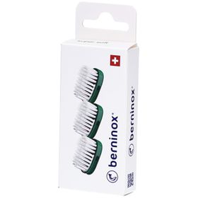 Berninox® 3 x têtes de brosse de rechange Vert Atlantique Super Soft