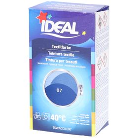 Ideal® MINI Textilfarbe No07 Bleu pour le coton, le lin, la viscose & la soie