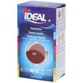 Ideal® MINI Textilfarbe No08 Marron rouge pour coton, lin, jute & viscose