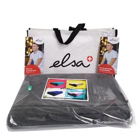 ELSA Nekkussen 50 x 11 cm Fluwelen hoes Antraciet