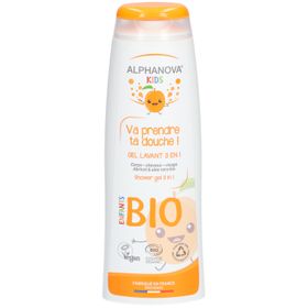 Alphanova® Kids 3 in 1 Biologische Wasgel "Va prendre ta Douche" Abrikoos