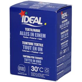 Ideal® Textilfarbe Kobaltblau Tout en un pour machines à laver