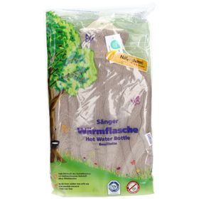 Sänger Bouillotte 2L – Housse Tricotée Torsadée Foncée