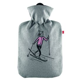 EMOSAN Warmwaterkruik Zachte stof Alpes Chic