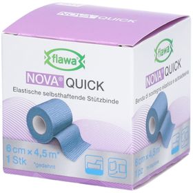 flawa® Nova Quick Elastische en zelfklevende steunband 6 cm x 4,5 m blauw