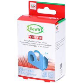 flawa® Porefix Pansement de fixation en non-tissé blanc 2,5 cm x 5 m
