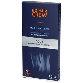 No Hair Crew For Men Bandes d'épilation à la cire