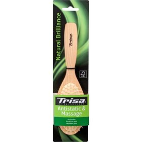 Trisa Natural Brillance Pneumatische borstel met houten steeltjes