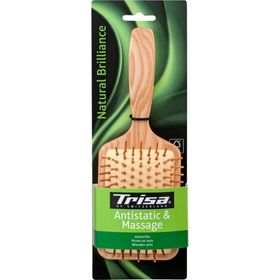 TRISA Natural Brillance Borstel met houten uiteinden