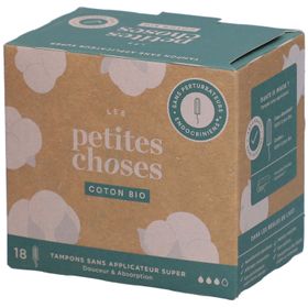LES PETITES CHOSES Tampons van biologisch katoen zonder inbrenghuls Super