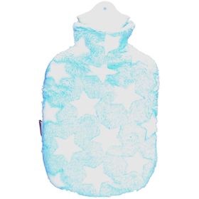 SÄNGER Bouillotte caoutchouc naturel peluche 2L étoiles bleu