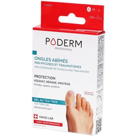 Poderm capsules gel à l'huile d'arbre à thé ongles endommagés champignons/traumatismes - taille S