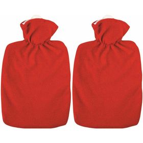 EMOSAN Classic Warmwaterkruik zachte stof rood
