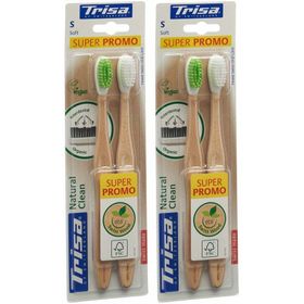 TRISA 2 Brosses à dents souple Natural Clean