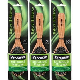 TRISA Natural Brillance Pneumatische borstel van zwijnenhaar