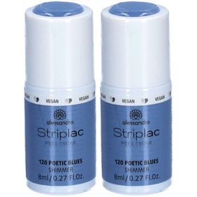 ALESSANDRO Striplac Végan - Vernis à ongles Peel or Soak N°120 Poetic Blues