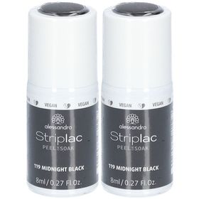 ALESSANDRO Striplac Vegan - Vernis à ongles Peel or Soak N°119 Midnight Black