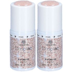 ALESSANDRO Striplac Vegan - Peel or Soak Nagellak N°159 Cheers - Pailletten