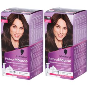 Schwarzkopf Perfect Mousse - Coloration permanente pour les cheveux 365 Chocolat Brownie