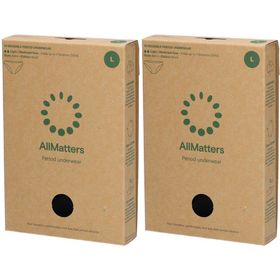 ALLMATERS Culotte menstruelle Taille L - Flux léger à moyen - Noir