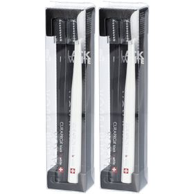 CURAPROX Wit is zwart brosses à dents x2