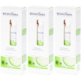 Biokosma Roll-on yeux rafraîchissant à l'extrait de concombre bio